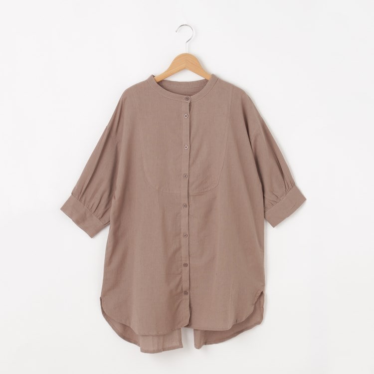 オフプライスストア(ウィメン)(OFF PRICE STORE(Women))のmitis（ミティス） バックリボンコットンリネンチュニック【SALE/セール/カジュアル/デイリー/トレンド/ルーズシルエット】
