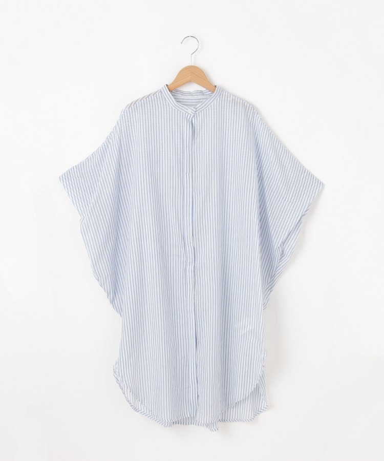 オフプライスストア(ウィメン)(OFF PRICE STORE(Women))のmitis（ミティス） ストライプコットンシャツワンピース【SALE/セール/カジュアル/デイリー/トレンド/ゆったり/体型カバー】 ブルー(191)