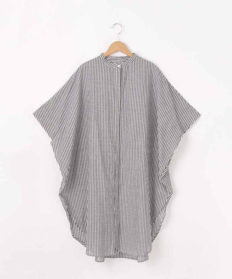 オフプライスストア(ウィメン)(OFF PRICE STORE(Women))のmitis（ミティス） ストライプコットンシャツワンピース【SALE/セール/カジュアル/デイリー/トレンド/ゆったり/体型カバー】 グレー(101)