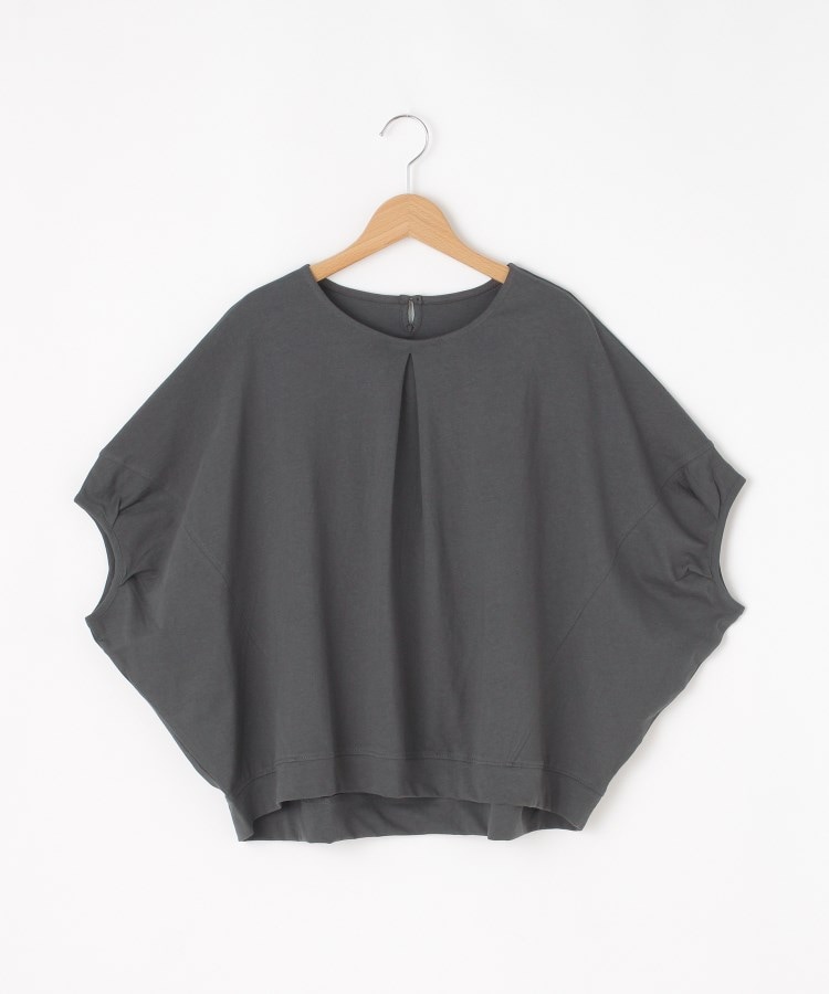 オフプライスストア(ウィメン)(OFF PRICE STORE(Women))のmitis（ミティス） ドルマンスリーブラウンドシルエットカットソー【SALE/セール/オフプライス/カジュアル/デイリー/トレンド/ゆったり/体型カバー】 チャコールグレー(014)