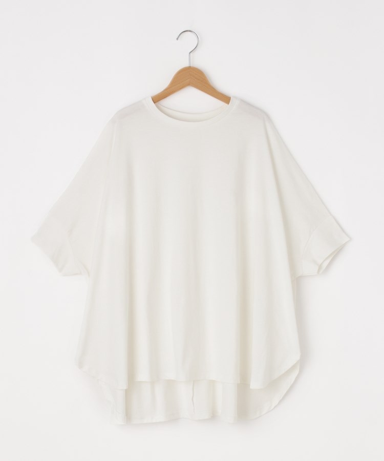 オフプライスストア(ウィメン)(OFF PRICE STORE(Women))のmitis（ミティス） ドルマンスリーブロングカットソー【SALE/セール/オフプライス/カジュアル/デイリー/トレンド/ゆったり/体型カバー】 ホワイト(001)