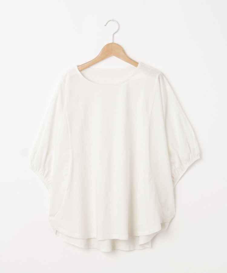 オフプライスストア(ウィメン)(OFF PRICE STORE(Women))のmyke（ミーカ） ドルマン袖コットンカットソー【SALE/セール/オフプライス/カジュアル/デイリー/トレンド/ゆったり/体型カバー】 ホワイト(001)