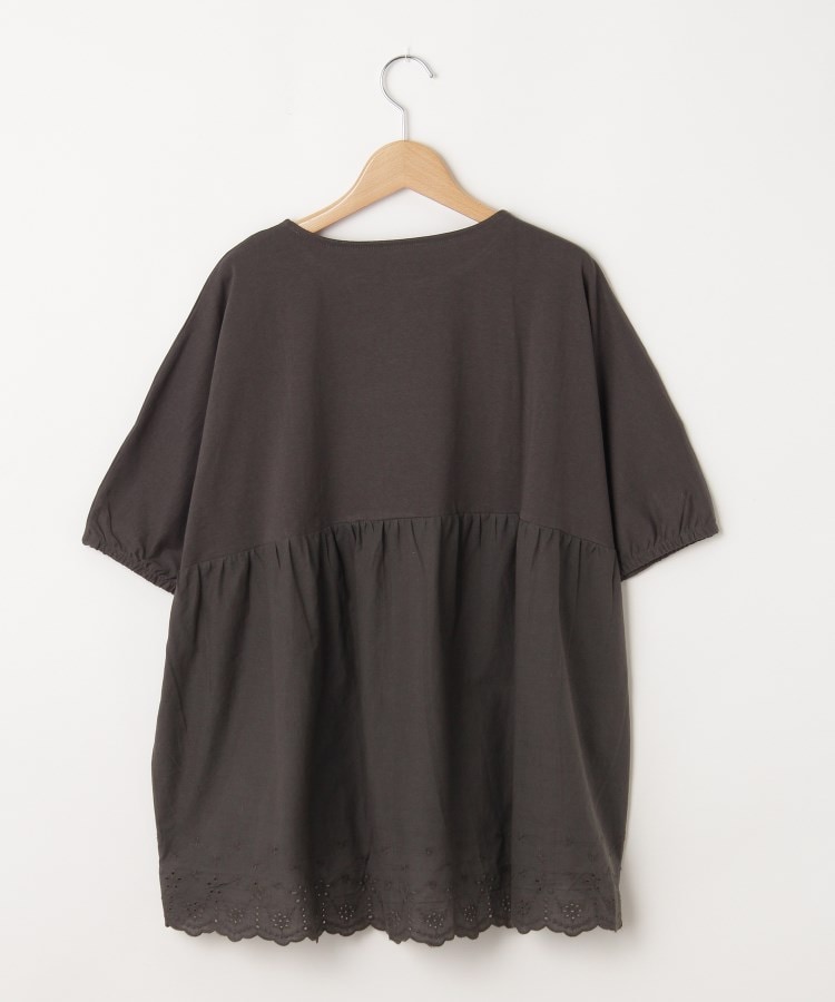 オフプライスストア(ウィメン)(OFF PRICE STORE(Women))のmyke（ミーカ） コットンレースデザインカットソー【SALE/セール/オフプライス/カジュアル/デイリー/トレンド/ゆったり/体型カバー】2