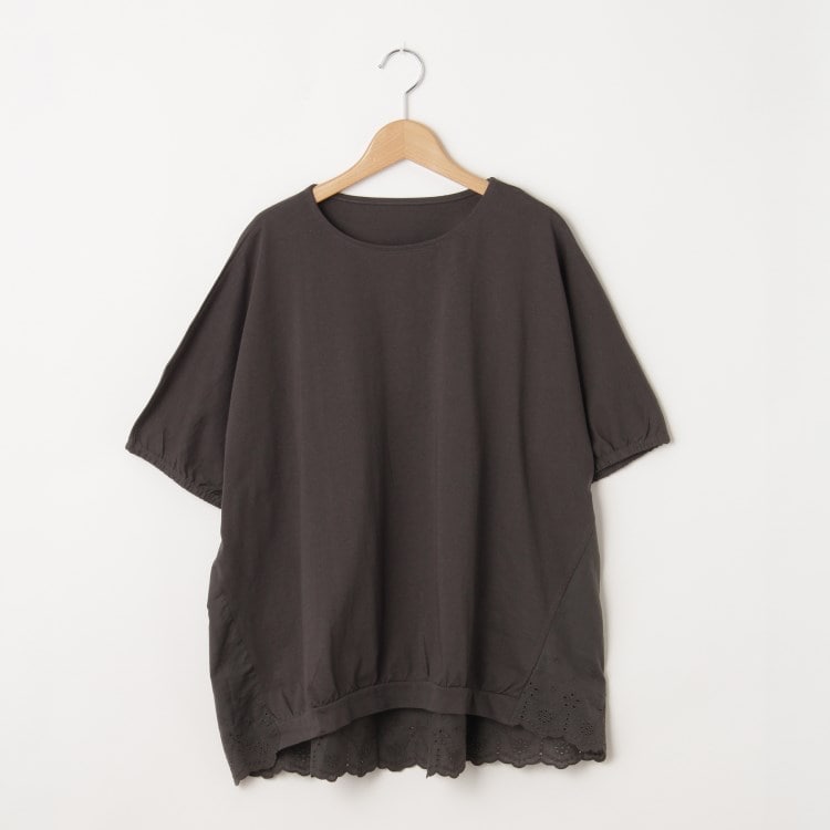 オフプライスストア(ウィメン)(OFF PRICE STORE(Women))のmyke（ミーカ） コットンレースデザインカットソー【SALE/セール/オフプライス/カジュアル/デイリー/トレンド/ゆったり/体型カバー】 カットソー