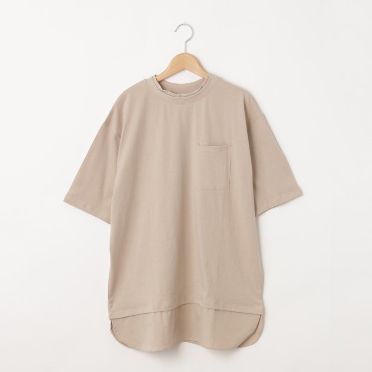 オフプライスストア(ウィメン)(OFF PRICE STORE(Women))のmyke（ミーカ） コンビ生地ロングカットソー【SALE/セール/オフプライス/カジュアル/デイリー/トレンド/ゆったり カットソー
