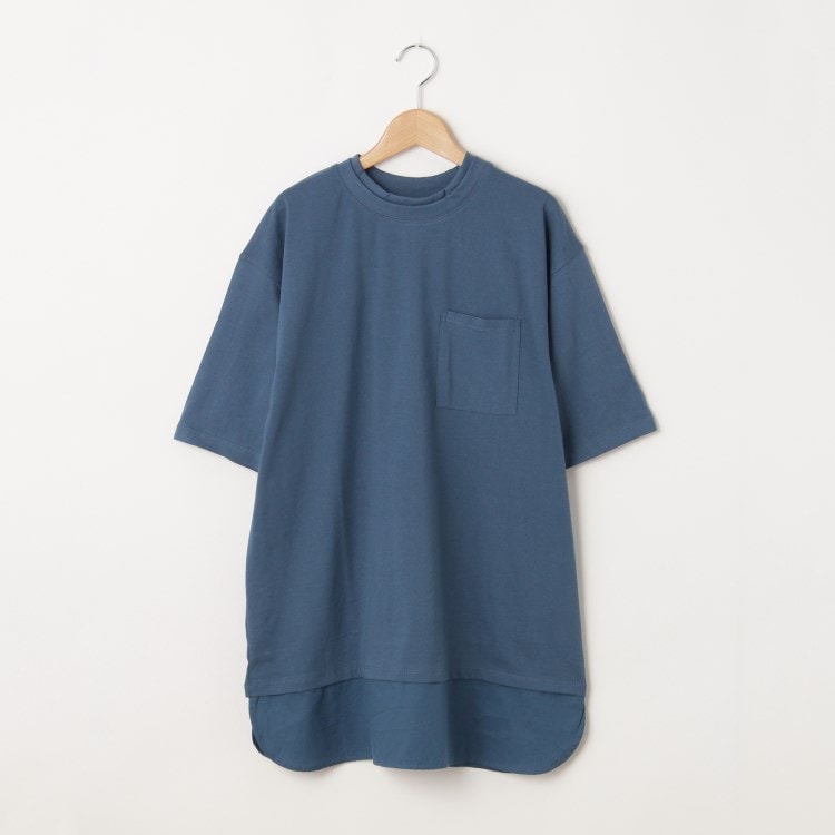 オフプライスストア(ウィメン)(OFF PRICE STORE(Women))のmyke（ミーカ） コンビ生地ロングカットソー【SALE/セール/オフプライス/カジュアル/デイリー/トレンド/ゆったり カットソー
