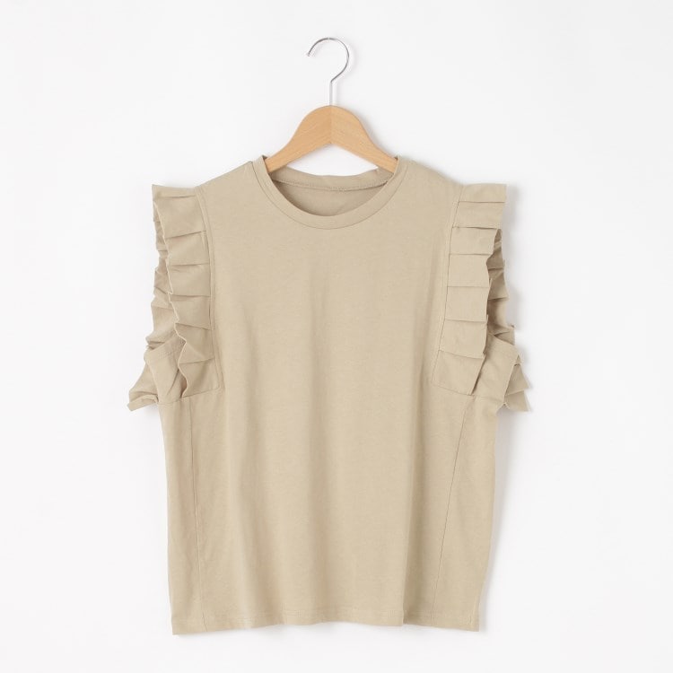 オフプライスストア(ウィメン)(OFF PRICE STORE(Women))のmitis（ミティス） 袖フリルタンクトップ【SALE/セール/オフプライス/カジュアル/デイリー/トレンド】 タンクトップ・キャミソール