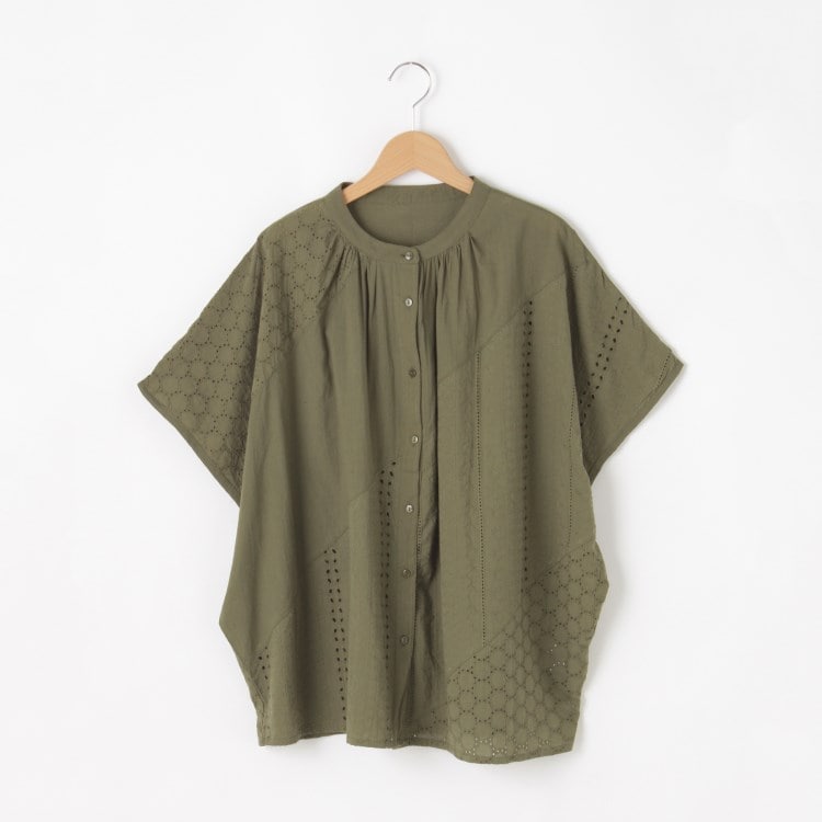 オフプライスストア(ウィメン)(OFF PRICE STORE(Women))のmitis（ミティス） コットン刺繍レースブラウス【SALE/セール/オフプライス/カジュアル/デイリー/トレンド/ゆったり/体型カバー】 シャツ・ブラウス