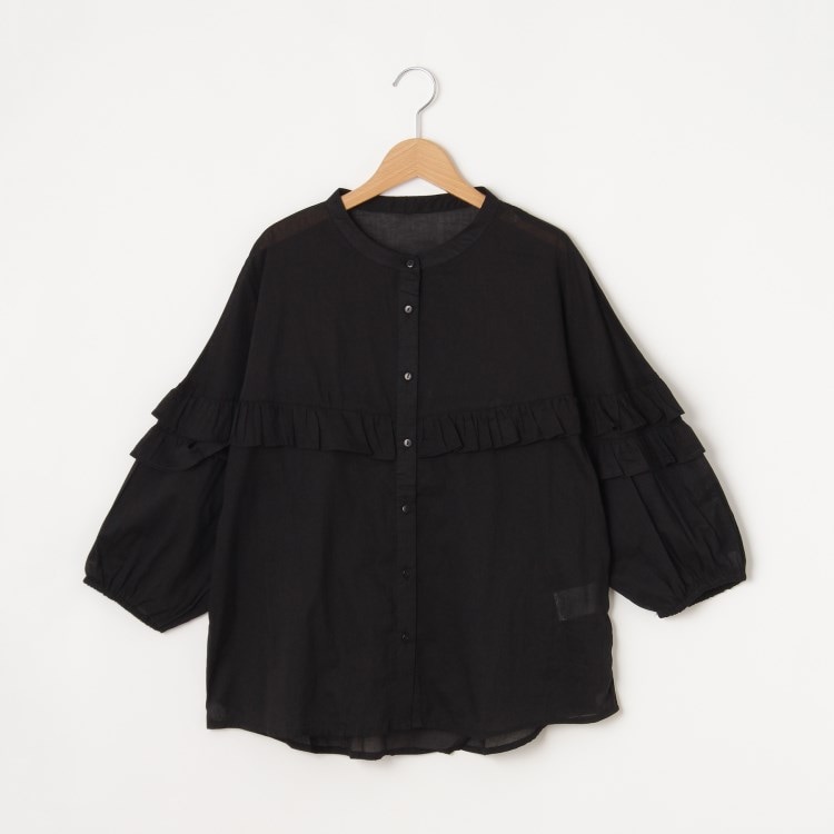オフプライスストア(ウィメン)(OFF PRICE STORE(Women))のmitis（ミティス） コットンフリルブラウス【SALE/セール/オフプライス/カジュアル/デイリー/トレンド/ゆったり/体型カバー】 シャツ・ブラウス
