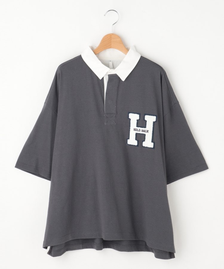 オフプライスストア(メンズ)(OFF PRICE STORE(Mens))のHALHAM ワンポイントロゴポロシャツ チャコールグレー(014)