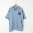 オフプライスストア(メンズ)(OFF PRICE STORE(Mens))のHALHAM ジップポロシャツ ライトブルー(091)