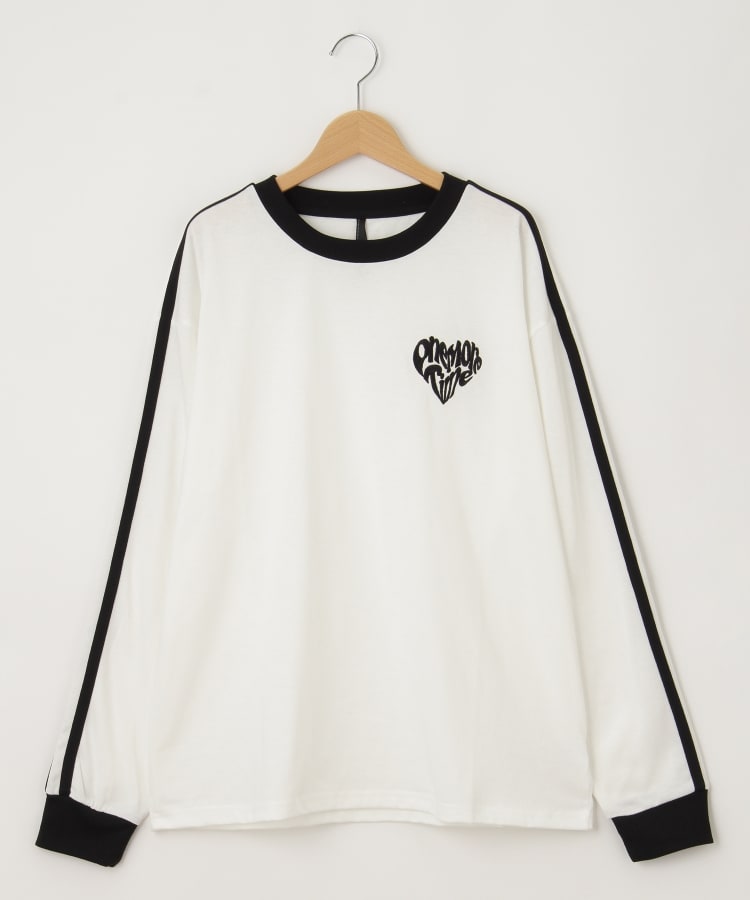 オフプライスストア(メンズ)(OFF PRICE STORE(Mens))のHALHAM（ハルハム） 2本ラインハートロゴ刺しゅうロンT1