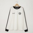 オフプライスストア(メンズ)(OFF PRICE STORE(Mens))のHALHAM（ハルハム） 2本ラインエンブレム刺しゅうロンT【SALE/カジュアル/デイリー/トレンド/ルーズシルエット/ゆったり/ユニセックス】 ホワイト(001)