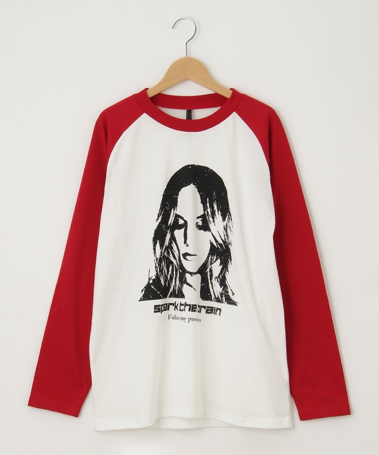 オフプライスストア(メンズ)(OFF PRICE STORE(Mens))のHALHAM（ハルハム） 配色ラグランプリントロンT レッド(062)