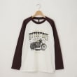 オフプライスストア(メンズ)(OFF PRICE STORE(Mens))のHALHAM（ハルハム） 配色ラグランプリントロンT【SALE/カジュアル/デイリー/トレンド/ストリート/スポーティースタイル/ユニセックス】 ブラウン(042)