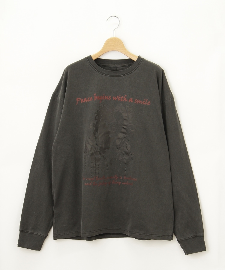 オフプライスストア(メンズ)(OFF PRICE STORE(Mens))のHALHAM（ハルハム） ヴィンテージ風プリントロンT ブラック(019)