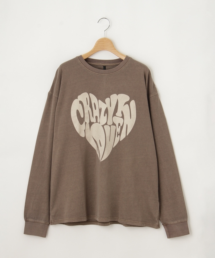 オフプライスストア(メンズ)(OFF PRICE STORE(Mens))のHALHAM（ハルハム） ヴィンテージ風ハートロゴプリントロンT モカ(041)