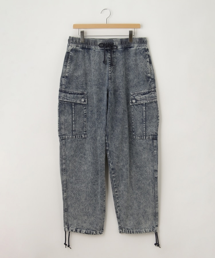 オフプライスストア(メンズ)(OFF PRICE STORE(Mens))のHALHAM（ハルハム） ウエスト＆裾ドロスト付きデニムパンツ【SALE/カジュアル/デイリー/トレンド/ルーズシルエット/ストリート/スポーティースタイル】 ブルーケミカル(091)