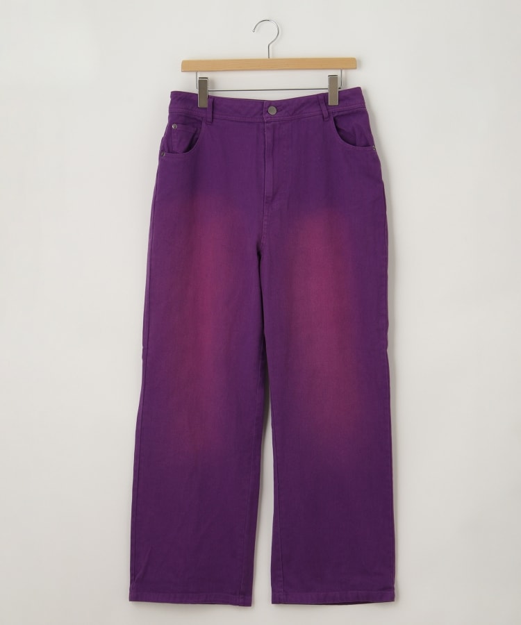 オフプライスストア(メンズ)(OFF PRICE STORE(Mens))のHALHAM（ハルハム） ワイドカラーデニムパンツ【SALE/カジュアル/デイリー/トレンド/ルーズシルエット/ゆったり】 パープル(082)