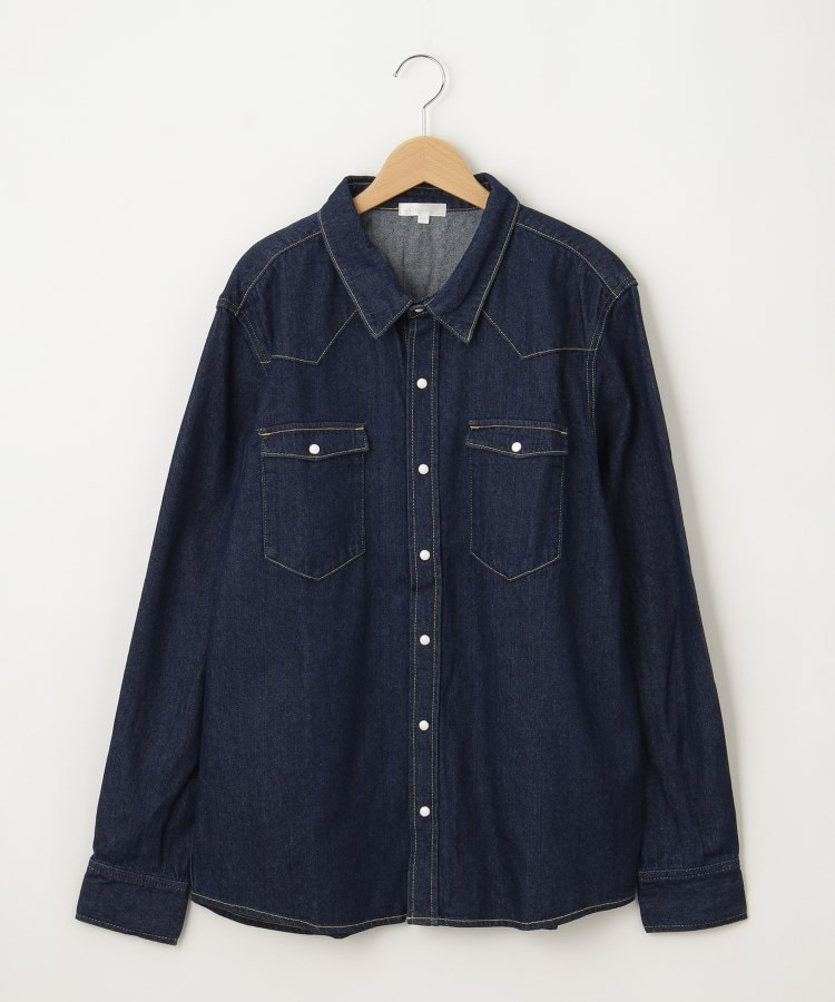 オフプライスストア(メンズ)(OFF PRICE STORE(Mens))のEnjouemen（エンジョウメン） スナップボタンデニムシャツ【SALE/カジュアル/デイリー/トレンド/ストリート/ユニセックス】 ワンウォッシュ(999)