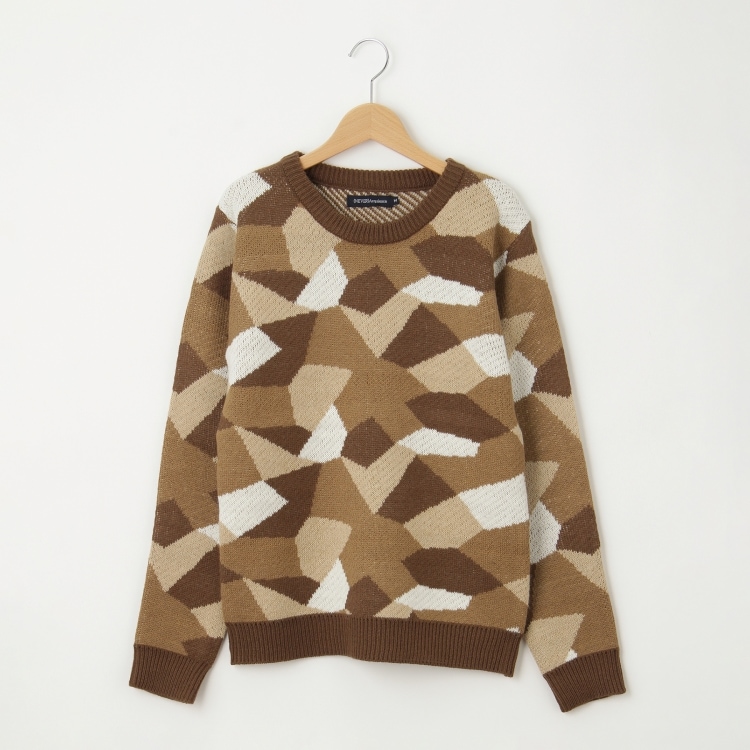 オフプライスストア(メンズ)(OFF PRICE STORE(Mens))の(Never)Acquiesce (ネバーアクイース) カモ柄風クルーネックニット ニット/セーター