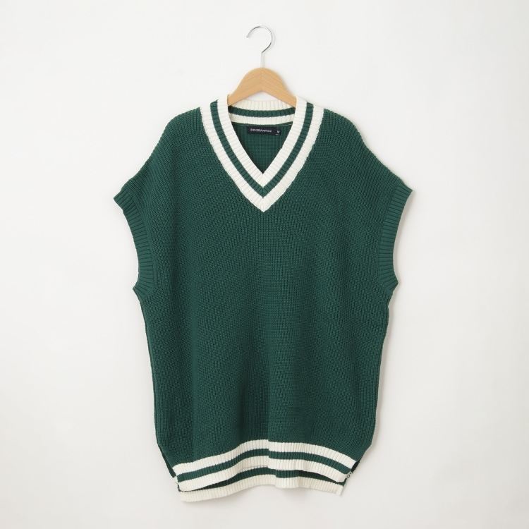 オフプライスストア(メンズ)(OFF PRICE STORE(Mens))の(Never)Acquiesce (ネバーアクイース) チルデンニットベスト【SALE/カジュアル/デイリー/トレンド/ストリート/きれいめカジュアル】 ベスト
