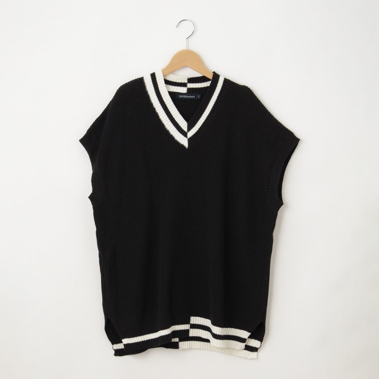 オフプライスストア(メンズ)(OFF PRICE STORE(Mens))の(Never)Acquiesce (ネバーアクイース) チルデンニットベスト【SALE/カジュアル/デイリー/トレンド/ストリート/きれいめカジュアル】 ベスト