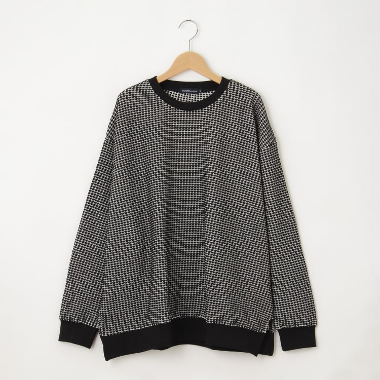 オフプライスストア(メンズ)(OFF PRICE STORE(Mens))の(Never)Acquiesce (ネバーアクイース) オーバーワッフルプルオーバー【SALE/カジュアル/デイリー/トレンド/ストリート/ユニセックス】 スウェット・トレーナー