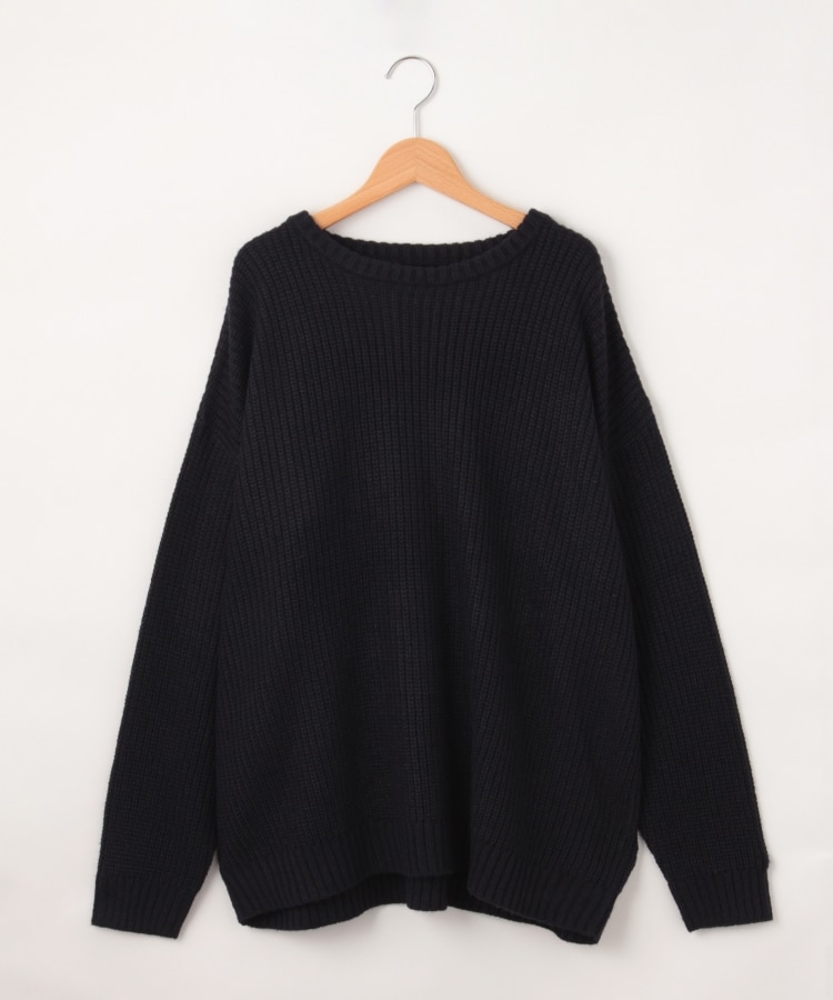 オフプライスストア(メンズ)(OFF PRICE STORE(Mens))のRelation（リレーション） BIGサイズニットプルオーバー【SALE/カジュアル/デイリー/トレンド/ルーズシルエット/ゆったり】 ネイビー(093)