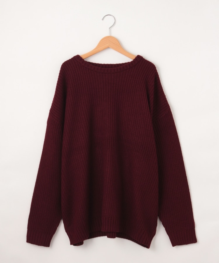 オフプライスストア(メンズ)(OFF PRICE STORE(Mens))のRelation（リレーション） BIGサイズニットプルオーバー【SALE/カジュアル/デイリー/トレンド/ルーズシルエット/ゆったり】 ワイン(063)