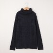 オフプライスストア(メンズ)(OFF PRICE STORE(Mens))のHALHAM（ハルハム） ケーブル編みハイネックニット【SALE/カジュアル/デイリー/トレンド/ルーズシルエット/ゆったり/ユニセックス】 ネイビー(093)