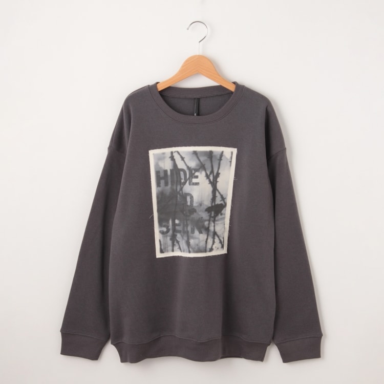 オフプライスストア(メンズ)(OFF PRICE STORE(Mens))のHALHAM（ハルハム） 裏起毛フォトプリントトレーナー【SALE/カジュアル/デイリー/トレンド/ストリート/ユニセックス】 スウェット・トレーナー