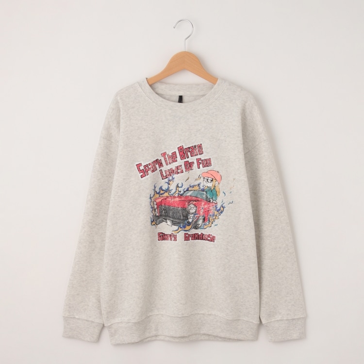 オフプライスストア(メンズ)(OFF PRICE STORE(Mens))のHALHAM（ハルハム） 古着風ビッグロゴスウェット【SALE/セール/カジュアル/デイリー/トレンド/ルーズシルエット/ゆったり/ユニセックス】 スウェット・トレーナー
