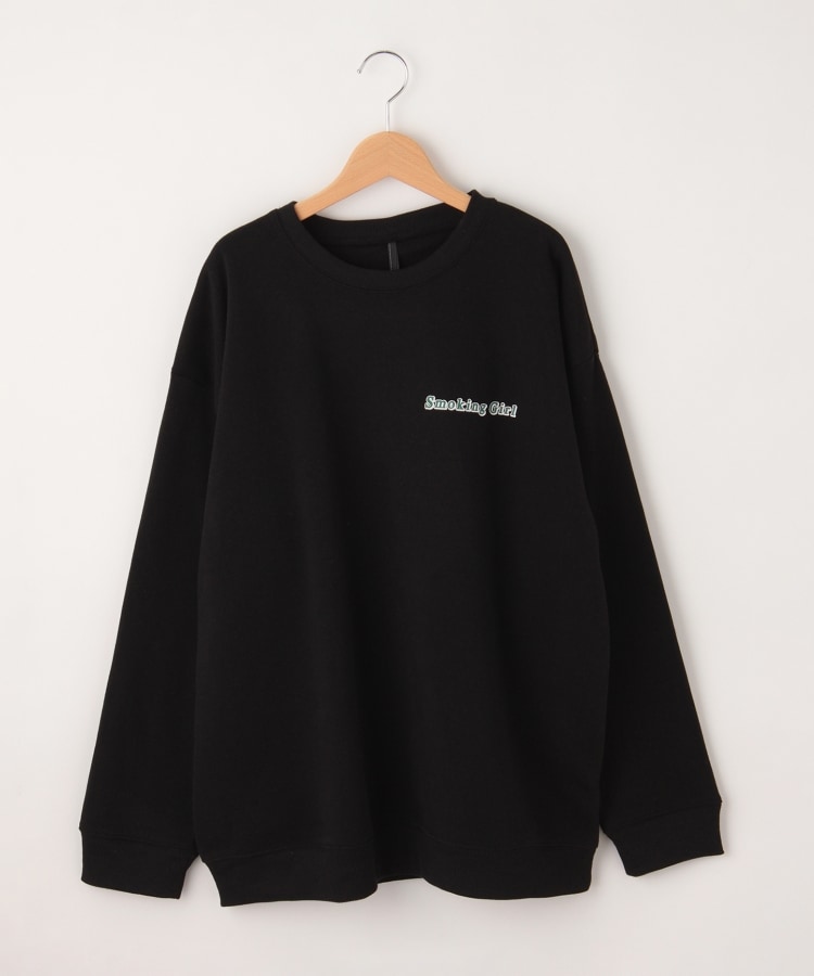 オフプライスストア(メンズ)(OFF PRICE STORE(Mens))のHALHAM（ハルハム） 胸ロゴスウェット【SALE/セール/カジュアル/デイリー/トレンド/ルーズシルエット/ゆったり/ユニセックス】 ブラック(019)