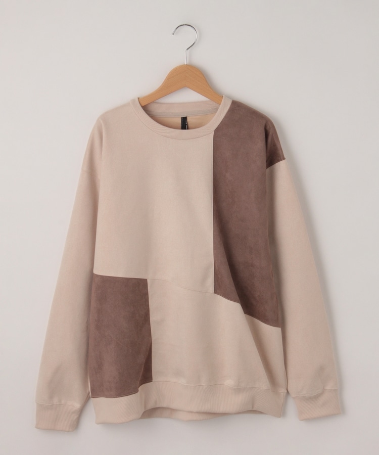 オフプライスストア(メンズ)(OFF PRICE STORE(Mens))のHALHAM（ハルハム） 配色スウェット【SALE/カジュアル/デイリー/トレンド/ルーズシルエット/ゆったり/ユニセックス】 オフホワイト(003)
