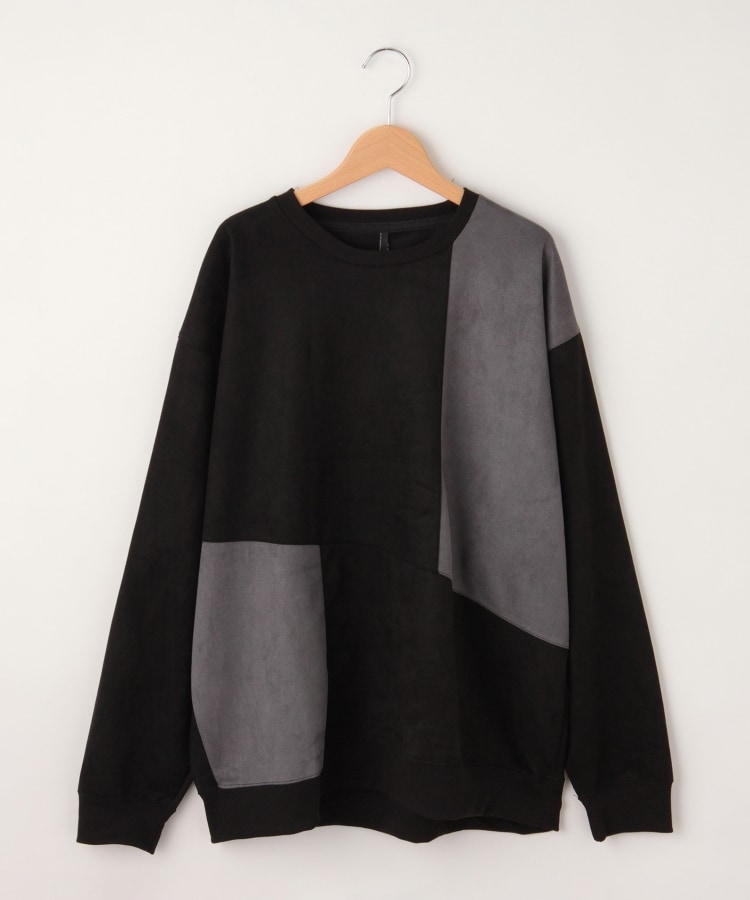 オフプライスストア(メンズ)(OFF PRICE STORE(Mens))のHALHAM（ハルハム） 配色スウェット【SALE/カジュアル/デイリー/トレンド/ルーズシルエット/ゆったり/ユニセックス】 ブラック(019)