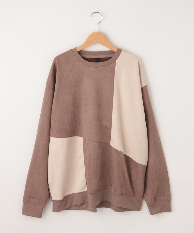 オフプライスストア(メンズ)(OFF PRICE STORE(Mens))のHALHAM（ハルハム） 配色スウェット【SALE/カジュアル/デイリー/トレンド/ルーズシルエット/ゆったり/ユニセックス】 ブラウン(012)