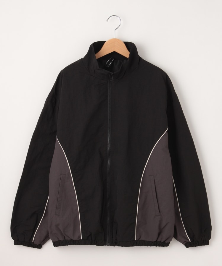 オフプライスストア(メンズ)(OFF PRICE STORE(Mens))のHALHAM（ハルハム） ナイロントラックジャンパー【SALE/セール/カジュアル/デイリー/トレンド/スポーティースタイル/ユニセックス】 ブラック(019)