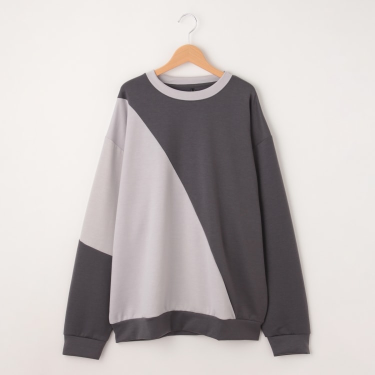 オフプライスストア(メンズ)(OFF PRICE STORE(Mens))のHALHAM（ハルハム） 切替デザインスウェット【SALE/カジュアル/デイリー/トレンド/ストリート/ユニセックス】 スウェット・トレーナー