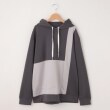 オフプライスストア(メンズ)(OFF PRICE STORE(Mens))のHALHAM（ハルハム） 切替デザインフーディーパーカー【SALE/カジュアル/デイリー/トレンド/ストリート/ユニセックス】 チャコールグレー(014)