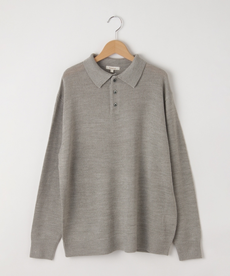 Relation(リレーション) 襟付きニットプルオーバー【SALE Relation(リレーション) 襟付きニットプルオーバー【SALE