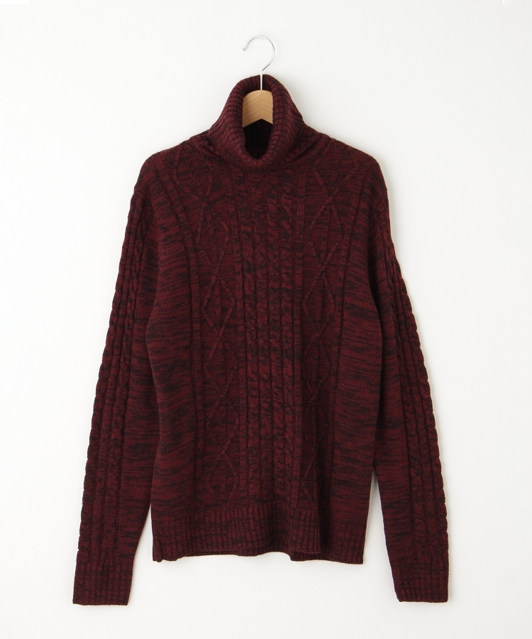 オフプライスストア(メンズ)(OFF PRICE STORE(Mens))のHALHAM（ハルハム） ハイネックニット【SALE/カジュアル/デイリー/トレンド/きれいめカジュアル/ユニセックス】 レッド(063)