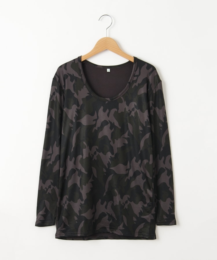 オフプライスストア(メンズ)(OFF PRICE STORE(Mens))のRelation（リレーション） 裏起毛長袖Uネックインナー【SALE/カジュアル/デイリー/トレンド/ユニセックス】 Cカモフラージュ(012)