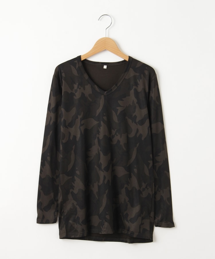 オフプライスストア(メンズ)(OFF PRICE STORE(Mens))のRelation（リレーション） 裏起毛長袖Vネックインナー【SALE/カジュアル/デイリー/トレンド/ユニセックス】 Aカモフラージュ(013)