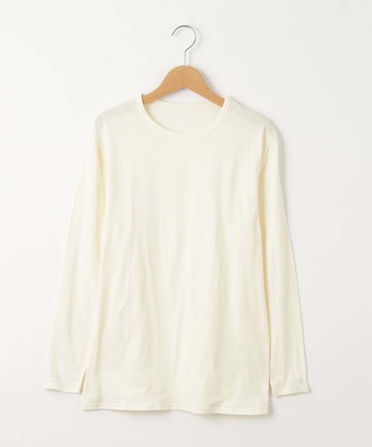 オフプライスストア(メンズ)(OFF PRICE STORE(Mens))のRelation（リレーション） オーガニックコットン長袖クルーネックインナー【SALE/カジュアル/デイリー/ユニセックス】 オフホワイト(001)