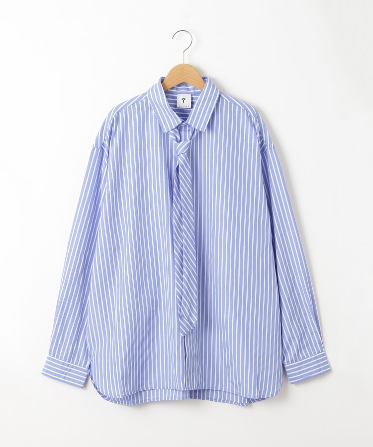オフプライスストア(メンズ)(OFF PRICE STORE(Mens))のOFTAS（オブタス） タイ付ストライプシャツ【SALE/セール/カジュアル/デイリー/トレンド/きれいめカジュアル】1