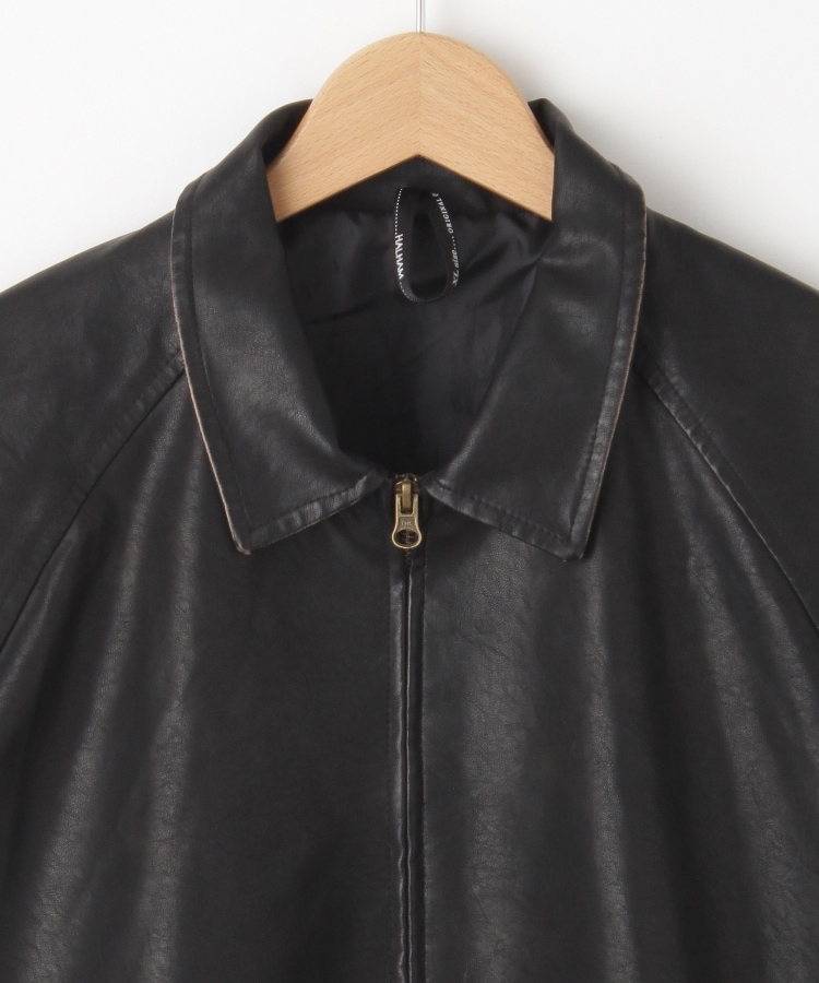 HALHAM(ハルハム) レザー調オーバージャケット【SALE HALHAM(ハルハム) レザー調オーバージャケット【SALE