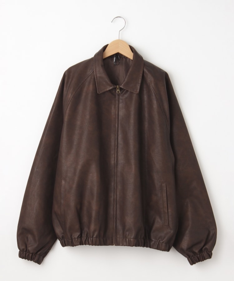 HALHAM(ハルハム) レザー調オーバージャケット【SALE HALHAM(ハルハム) レザー調オーバージャケット【SALE