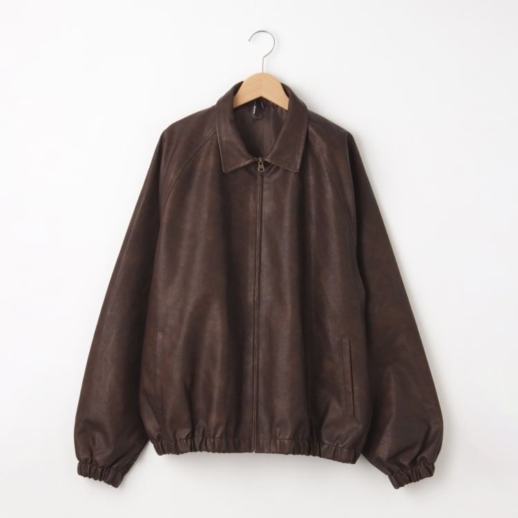 オフプライスストア(メンズ)(OFF PRICE STORE(Mens))のHALHAM（ハルハム） レザー調オーバージャケット【SALE/カジュアル/デイリー/トレンド/ストリート/ユニセックス】 ブルゾン/ジャンバー