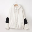 オフプライスストア(メンズ)(OFF PRICE STORE(Mens))のHALHAM（ハルハム） フード付き中綿ボアブルゾン【SALE/カジュアル/デイリー/トレンド/ストリート/バイカラー/ユニセックス】 オフホワイト(003)